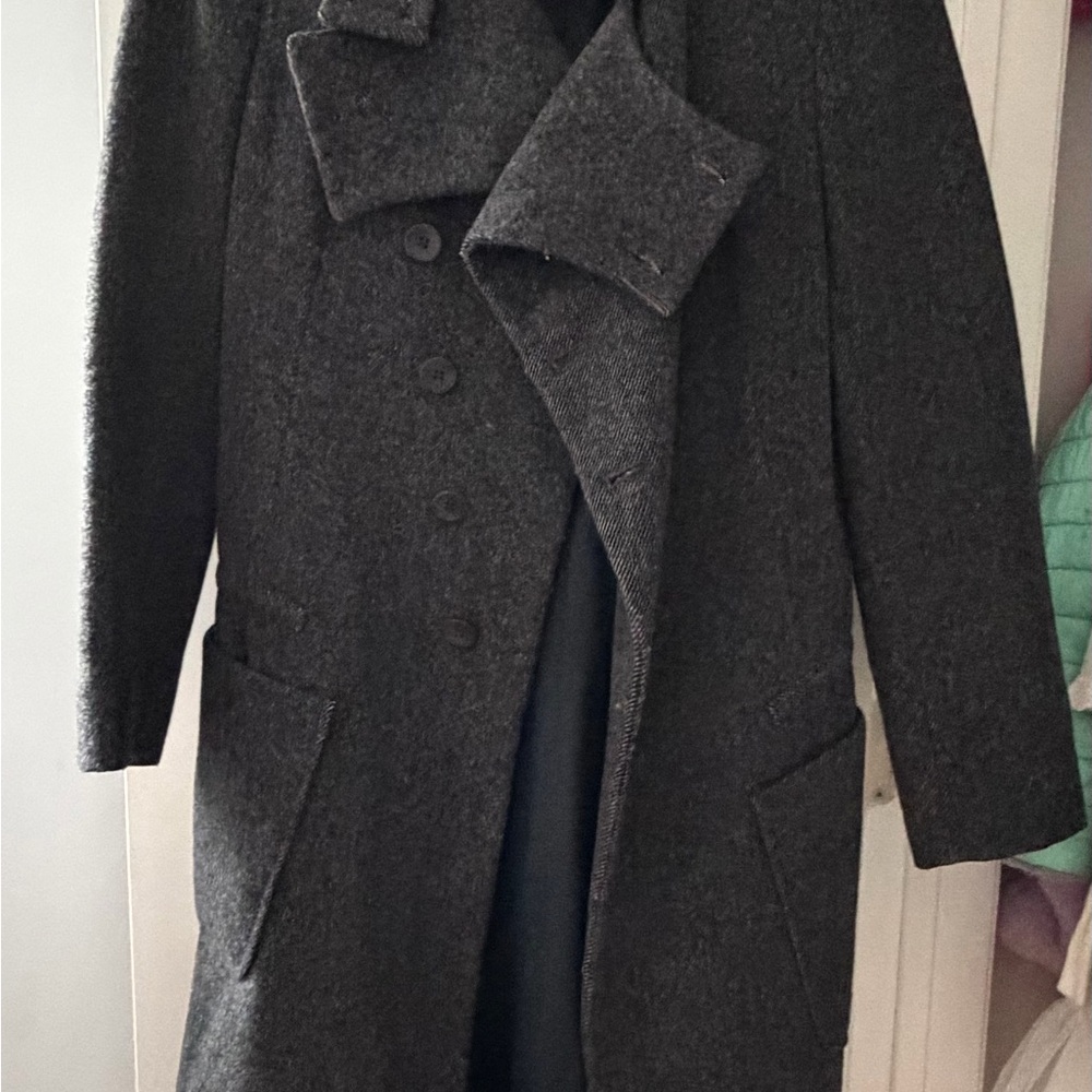 Balenciaga Charcoal Pea Coat